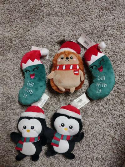 Christmas dog toys with squeakers - Thumbnail 2