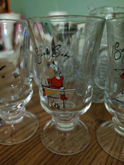 Pottery Barn Santa Baby Irish coffee mugs set of 4 - Thumbnail 4