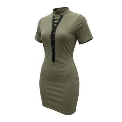 Olive Strung up Mini Dress Fashion Nova