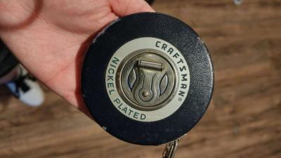 Sears Roebuck and Co silver plated 50ft craftsman tape measu