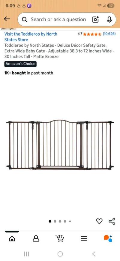 Toddleroo by North States Deluxe Dcor Gate Linen Model 4954S - Thumbnail 2