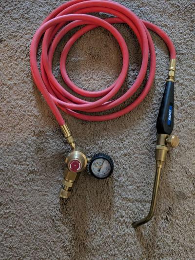 BRAND NEW GOSS Acetylene Torch Kit  Regulator Gauge 12ft Hos - Thumbnail 5