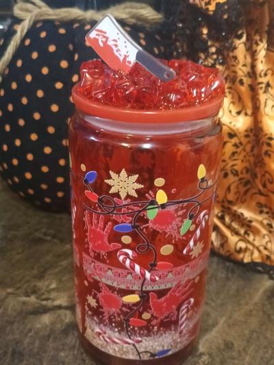 Sleighin or Slayin 16oz snowglobe tumbler - Thumbnail 3