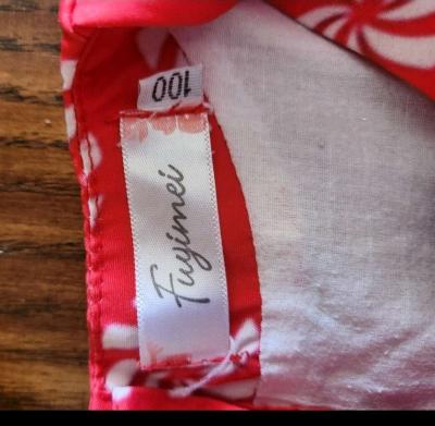 Girl Red and white christmas dress - Thumbnail 4