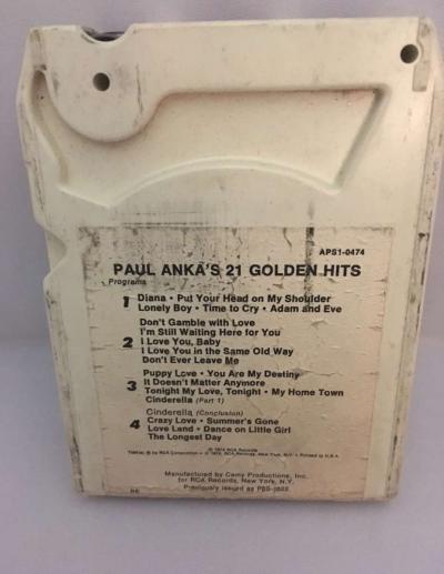 Paul Anka 21 Golden Hits 8track used see details below for i - Thumbnail 3