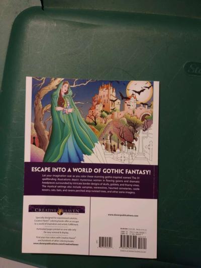 Creative Haven Gothic Fantasy Coloring book - Thumbnail 3