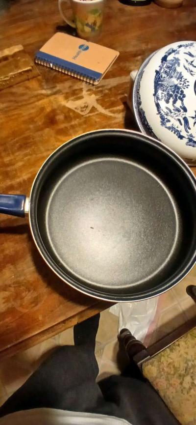 vintage blue willow skillet - Thumbnail 4
