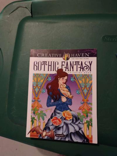 Creative Haven Gothic Fantasy Coloring book - Thumbnail 1