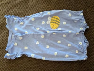 Baby Purple romper with bee