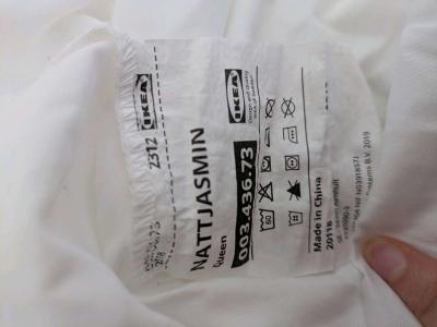 2 IKEA NATTJASMIN White Queen Fitted Sheets - Thumbnail 5