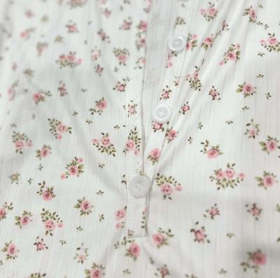 floral long sleeve romper - Thumbnail 4
