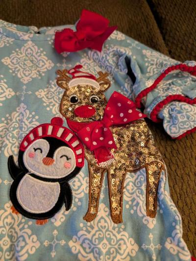 Winter Christmas baby dress - Thumbnail 2