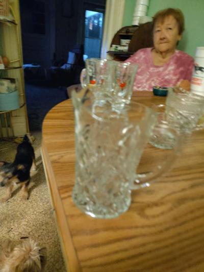 This is a Libbey Hobstar clear glass tumbler - Thumbnail 4