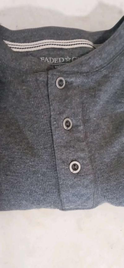 Mens Long Sleeve Waffle Dress Shirt XL - Thumbnail 3