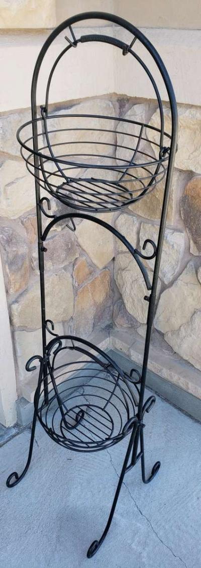 Metal Fruit Basket Stand - Thumbnail 2
