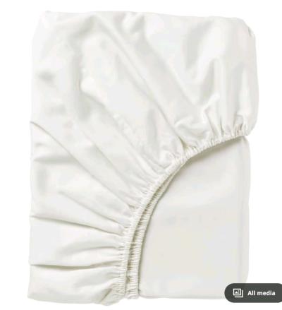 2 IKEA NATTJASMIN White Queen Fitted Sheets - Thumbnail 1