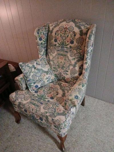 Queen Anne Floral Chair