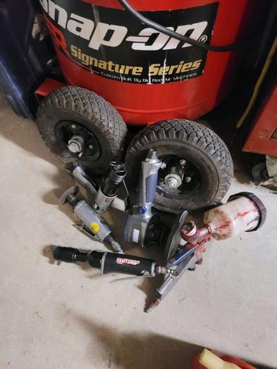 snap on air compressor with air tools and nail gun - Thumbnail 2