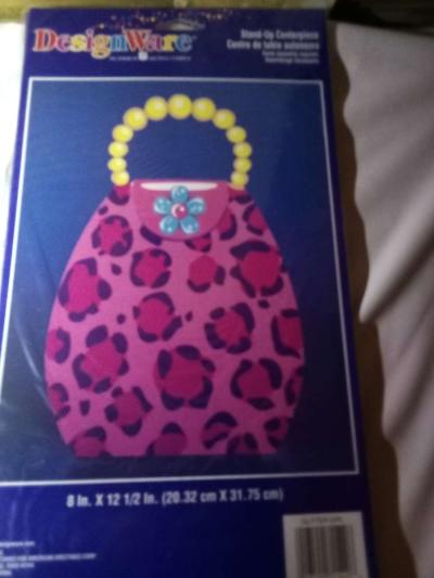 5x pink purse for girls party table top center peaces - Thumbnail 2
