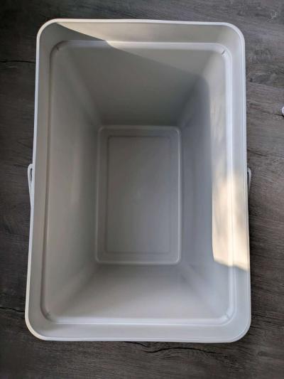 IKEA HALLBAR Bin with Lid Light Gray 6 Gallon - Thumbnail 2