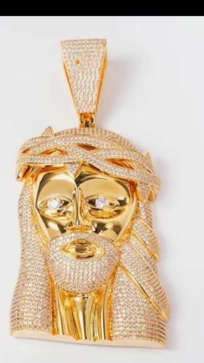 Cuban league Jesus pendant 14 K gold - Thumbnail 2