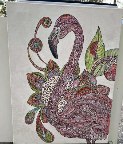 Flamingo Giclee by Valentino