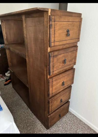 Desk shelves and drawers wood furniture - Thumbnail 2