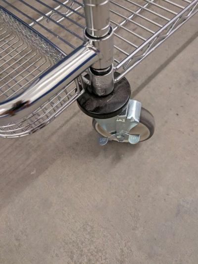 Industrial Chrome 3 Tier Utility Cart - Thumbnail 4