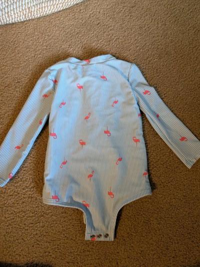 Baby swimwear bathing suit with flamingos - Thumbnail 4