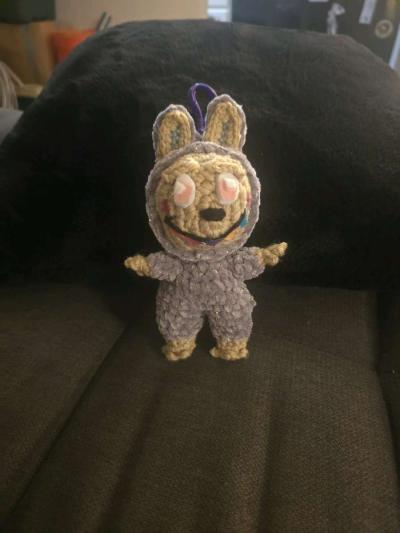 Crochet Mystery Stuffed Labubu Keychain - Thumbnail 1