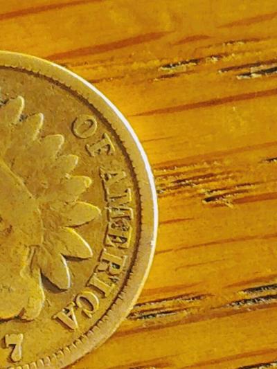 1887 Indian head cent DDO - Thumbnail 2