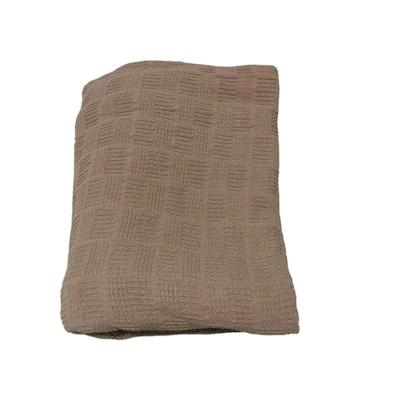 Cotton Knitted Blanket Size Queen Throw Comfortable checkere - Thumbnail 2