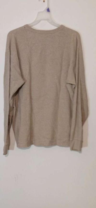 Mens Long Sleeve Waffle Dress Shirt Large - Thumbnail 2