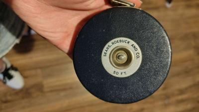 Sears Roebuck and Co silver plated 50ft craftsman tape measu - Thumbnail 2