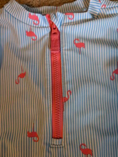 Baby swimwear bathing suit with flamingos - Thumbnail 2