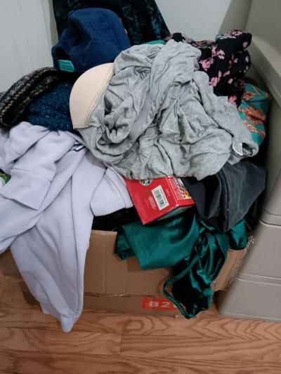 box of resellable yard sale left overs - Thumbnail 1
