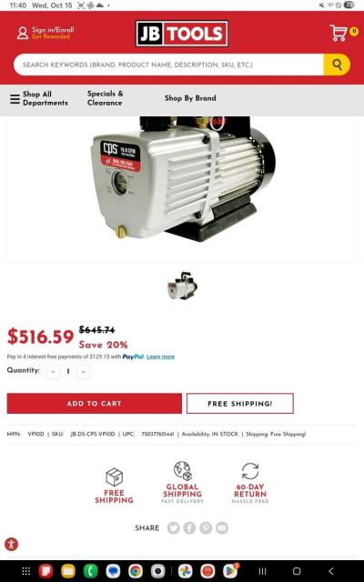 8 and 10 inch CFM dual vacuum pumps 2 stage dual vacuum - Thumbnail 2