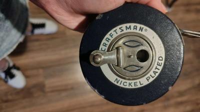 Sears Roebuck and Co silver plated 50ft craftsman tape measu - Thumbnail 3