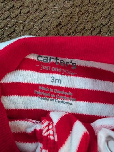 Baby Christmas Santa sleepsuit with feet - Thumbnail 3