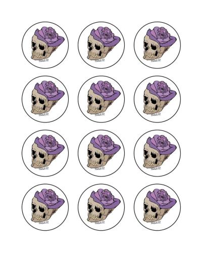Skull with Roses die cut - Thumbnail 2