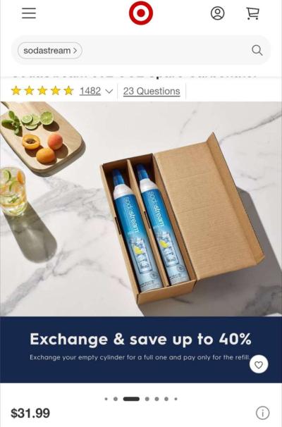 SodaStream 60L CO2 Cylinders Empty - Thumbnail 4