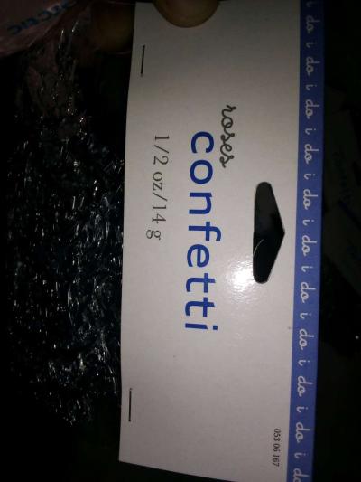 silver rose confetti x5