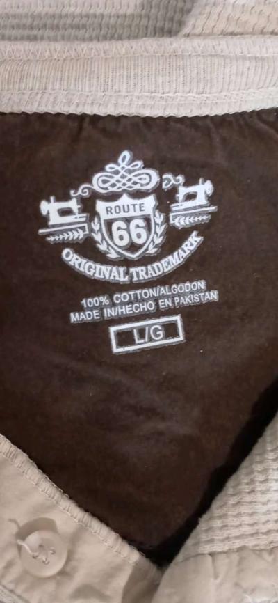 Mens Long Sleeve Waffle Dress Shirt Large - Thumbnail 4