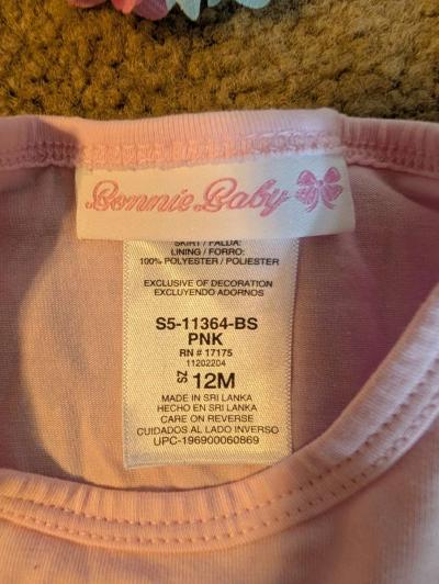 Baby 1st birthday dress with headband - Thumbnail 5