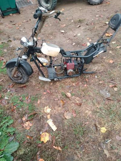 acp pep boys mini bike harlery has moter on it needs back