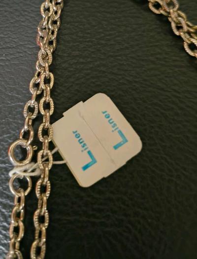 Vintage Lisner 1960s Modernist Silver Tone Abstract Diamond - Thumbnail 2