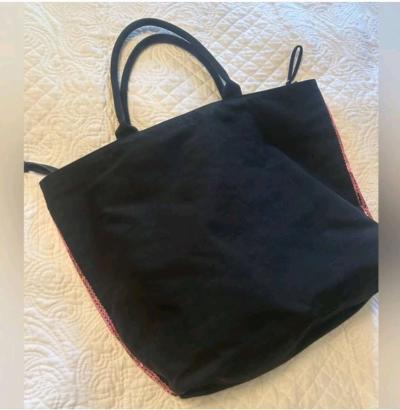 Victorias Secret Sequined Weekender Tote Bag Pink Silver Str - Thumbnail 2