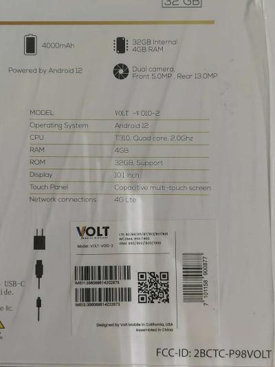 VOLT 32GB4GB RAM 101 INCH DUAL CAMER FRONT 50 0MP REAL 13 OM - Thumbnail 5