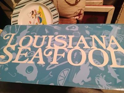metal Louisiana seafood sign - Thumbnail 3