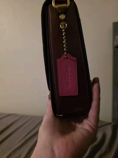 Coach Hutton Saddlebag in Colorblock Confetti Pink - Thumbnail 6